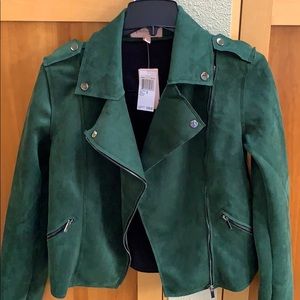 Philosophy faux suede moto jacket